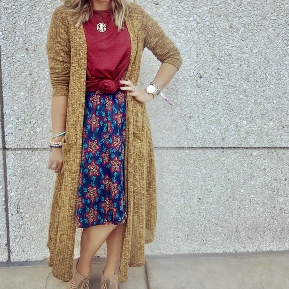 LuLaRoe Sweaters - Lularoe Sarah Muted Yellow Long Duster Sweater